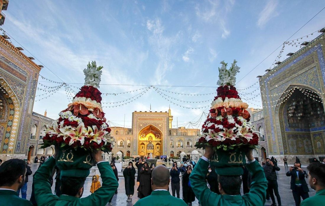 نور باران حرم مطهر امام رضا (ع) در سالروز میلاد «ابن الرضا»