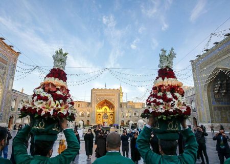 نور باران حرم مطهر امام رضا (ع) در سالروز میلاد «ابن الرضا»