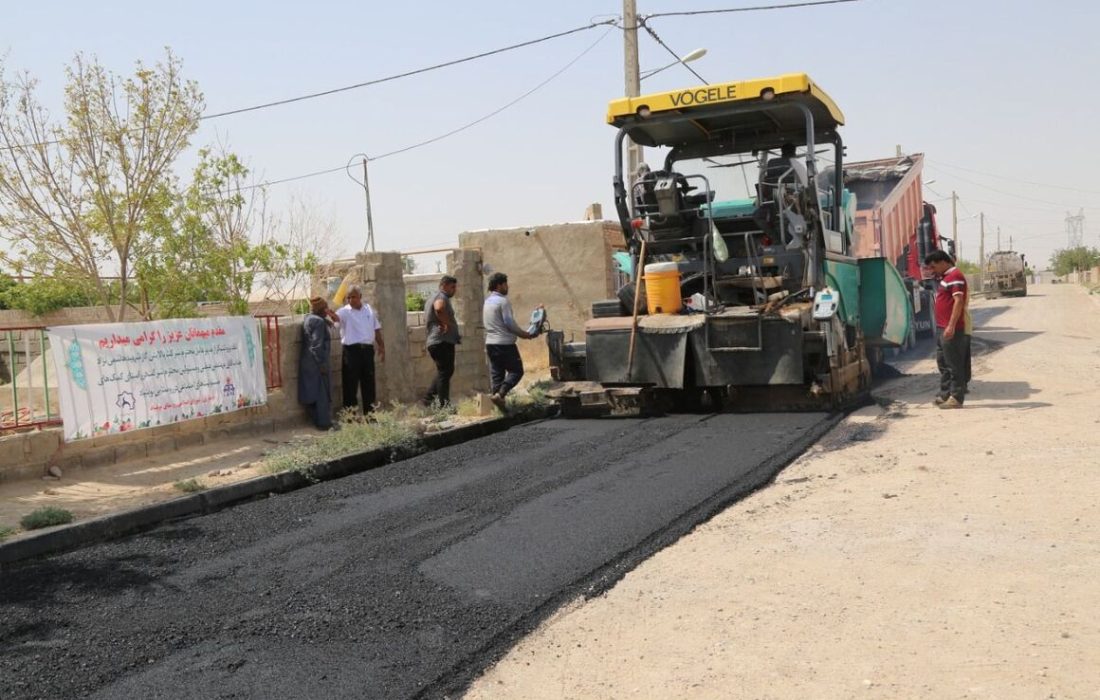 بهسازی معابر روستایی به همت پالایشگاه گاز شهید هاشمی‌نژاد