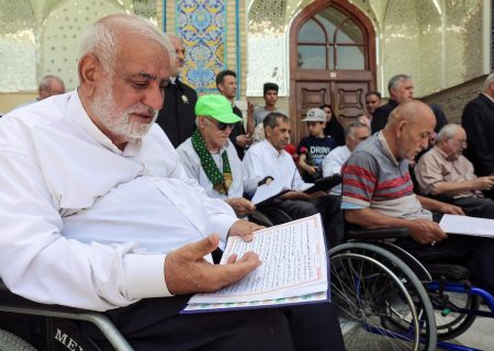 تشرف جانبازان ضایعه نخاعی مشهد به حرم مطهر رضوی