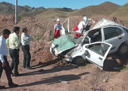 یک کشته و یک مصدوم بر اثر واژگونی خودروی تیبا در محور مشهد- تربت حیدریه