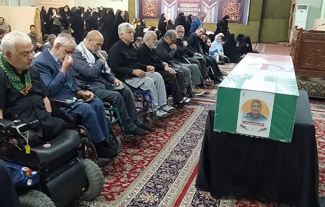 تشییع پیکر جانباز ۷۰ درصددوران دفاع مقدس در مشهد