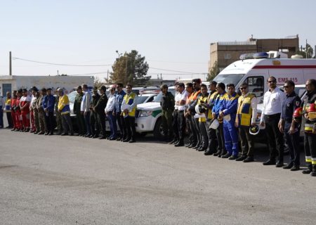 برگزاری مانور سطح B فرونشست زمین و شکستگی خط لوله گاز در ناحیه کاشمر+ فیلم