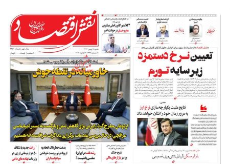 صفحه نخست روزنامه های اقتصادی وسیاسی شنبه ۱۱ بهمن ۱۴۰۴